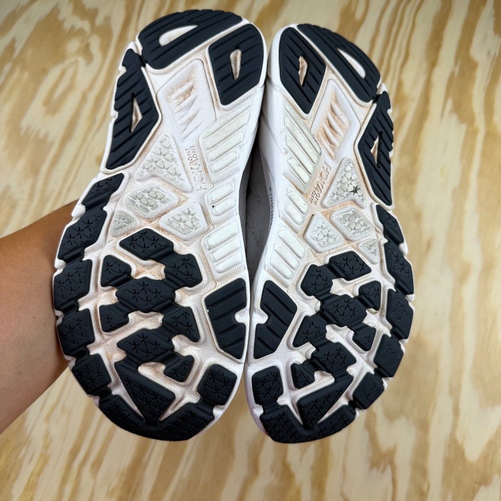 Hoka Clifton 8 Womens 7.5 Running Shoes Grey Rose Gold Summer Song - Picture 5 of 10